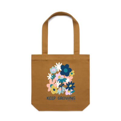 Keep Growing Tote Bag (Teal) Thumbnail